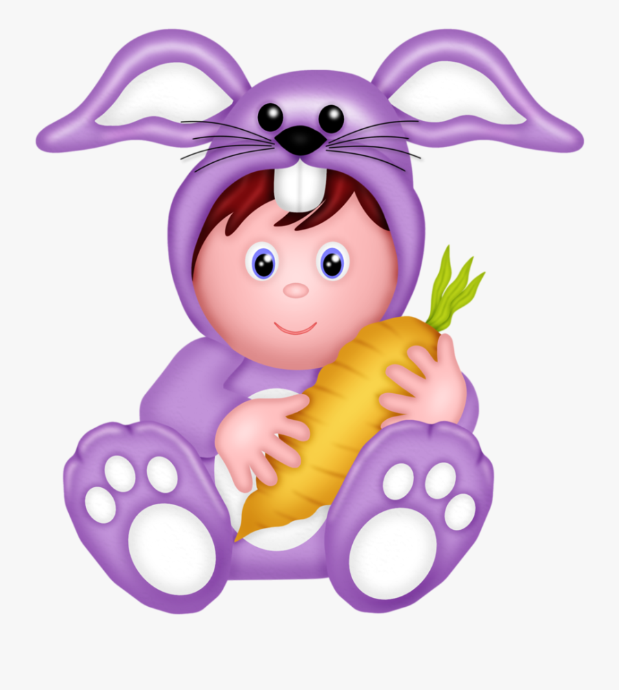 Purple Bunnies Invisible Background, Transparent Clipart