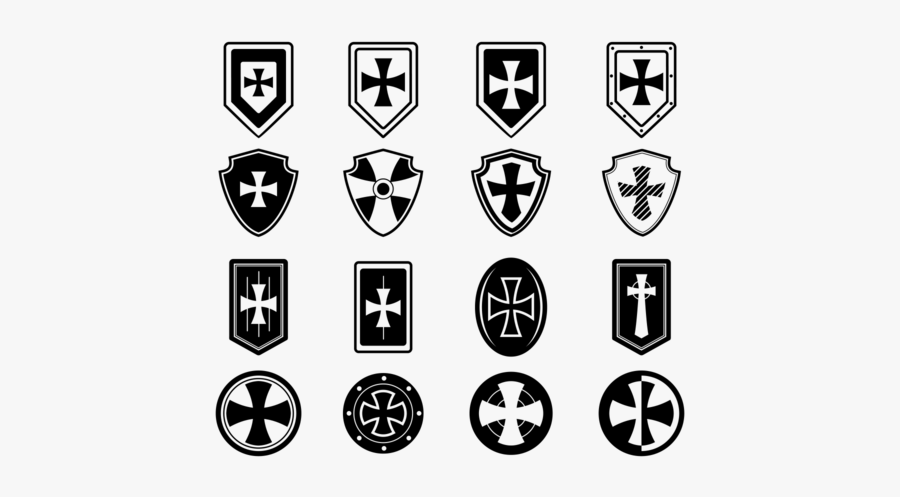Templar Shield Icons - Emblem, Transparent Clipart