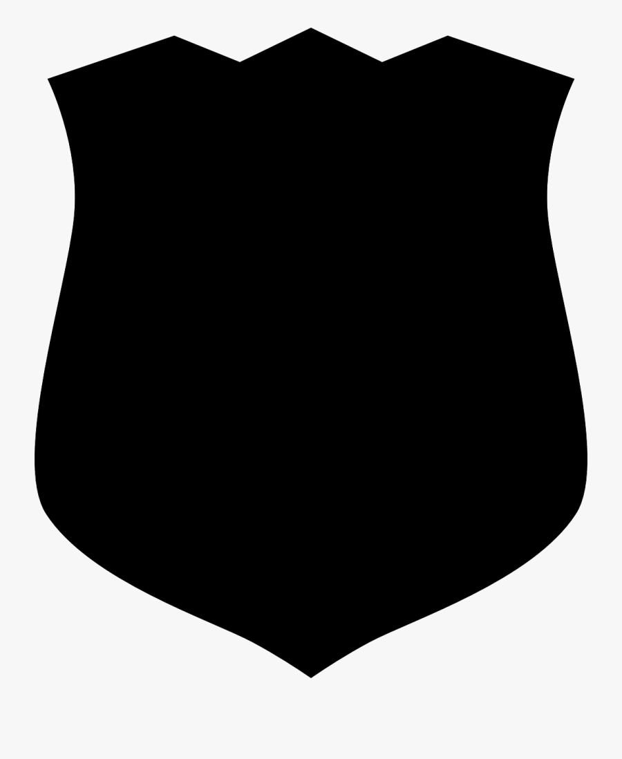 Badge, Heraldry, Patch, Shield, Armor, Emblem, Black - Police Badge Silhouette Png, Transparent Clipart