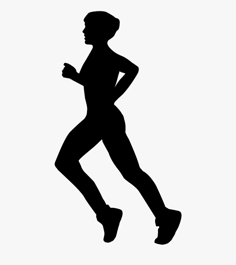 People Silhouette Clipart Runner - Runner Silhouette Player Png, Transparent Clipart