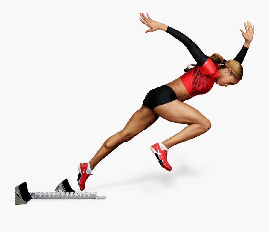 Clipart Woman Track And Field - Women Track Runner Clip Art, Transparent Clipart