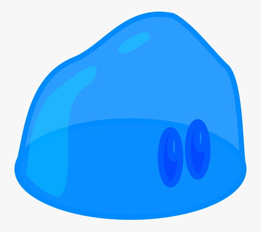 Blue Slime Logo, Transparent Clipart