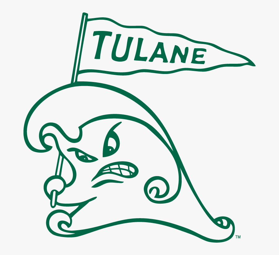 Transparent Lsu Clipart - Angry Wave Tulane Logo, Transparent Clipart