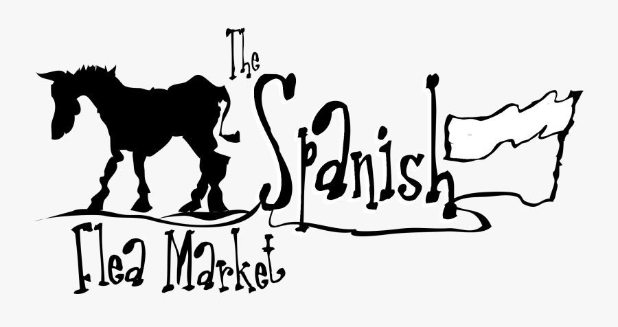 The Spanish Flea Market Logo Black And White - Spanish, Transparent Clipart