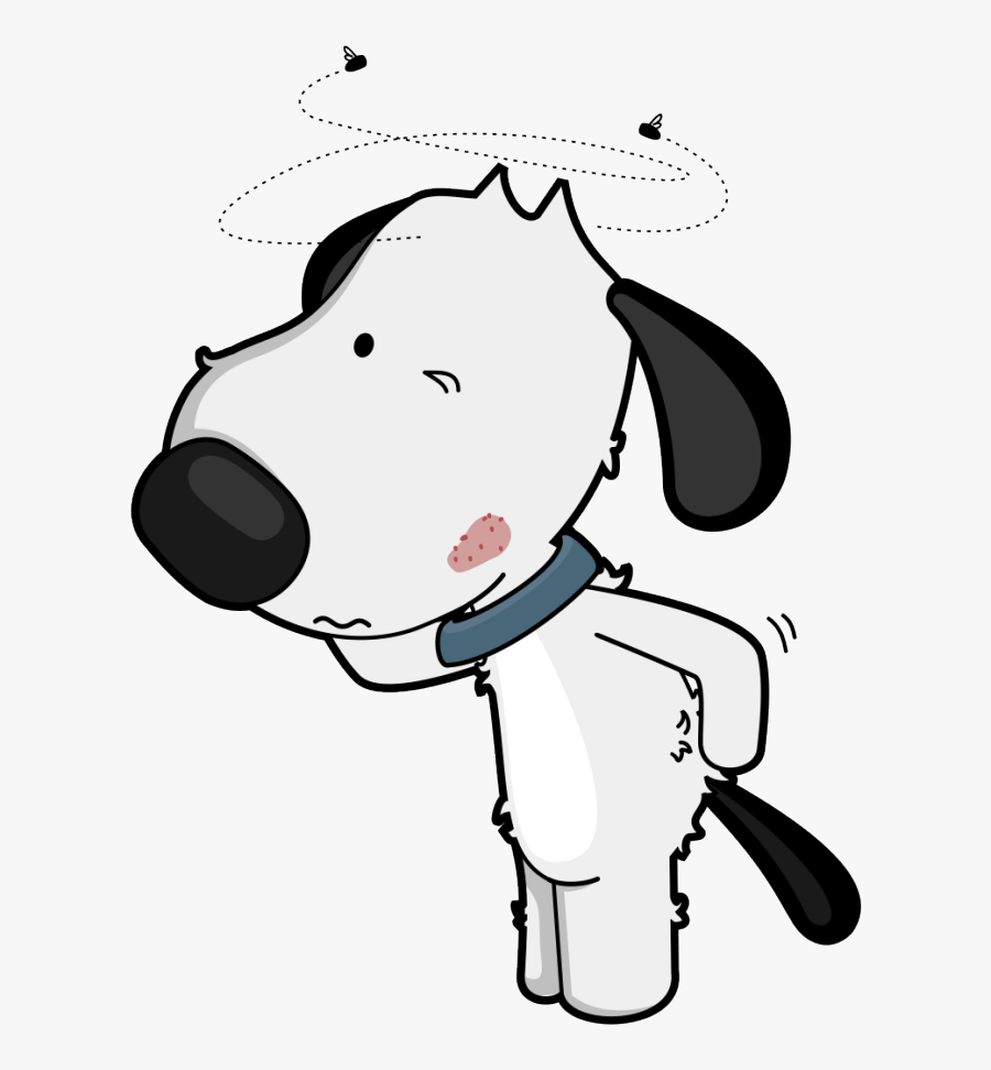 Aggravating Clipart Itch - Clipart Of Dog Scratching Fleas, Transparent Clipart