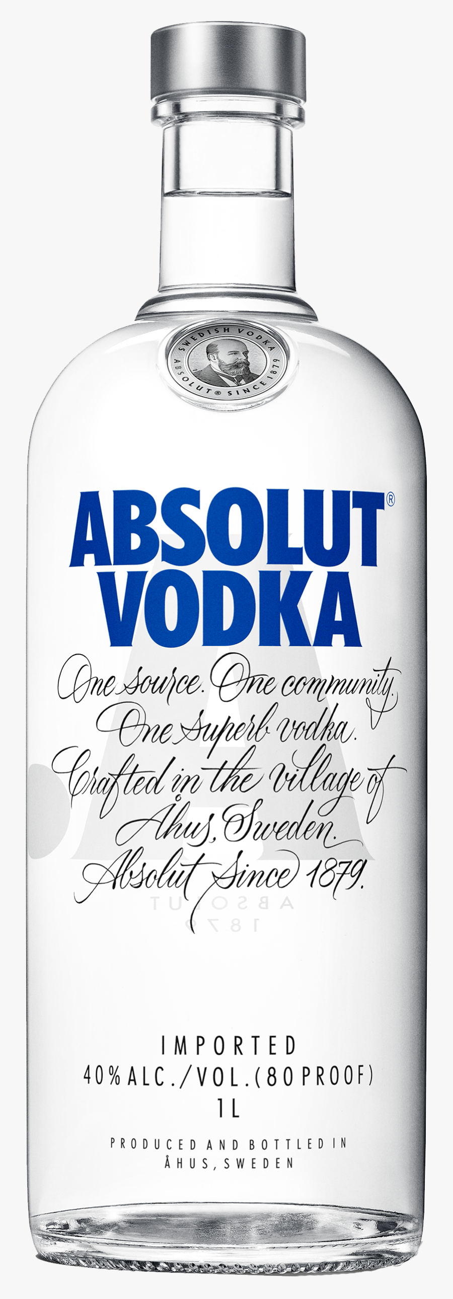 Drink,liqueur,distilled Beverage,alcoholic Vodka,glass - Absolut Vodka Bottle Png, Transparent Clipart