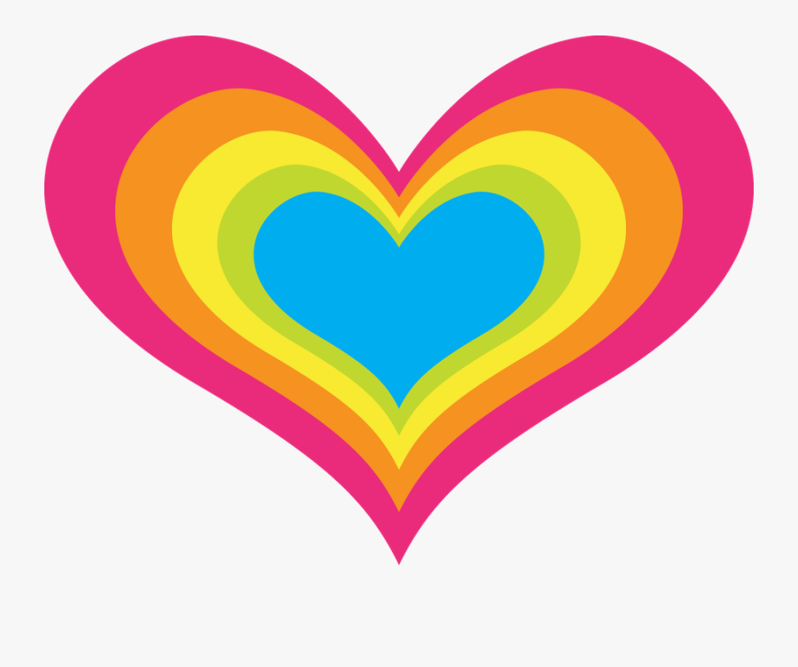 Transparent Rainbow Clipart - Love Heart, Transparent Clipart