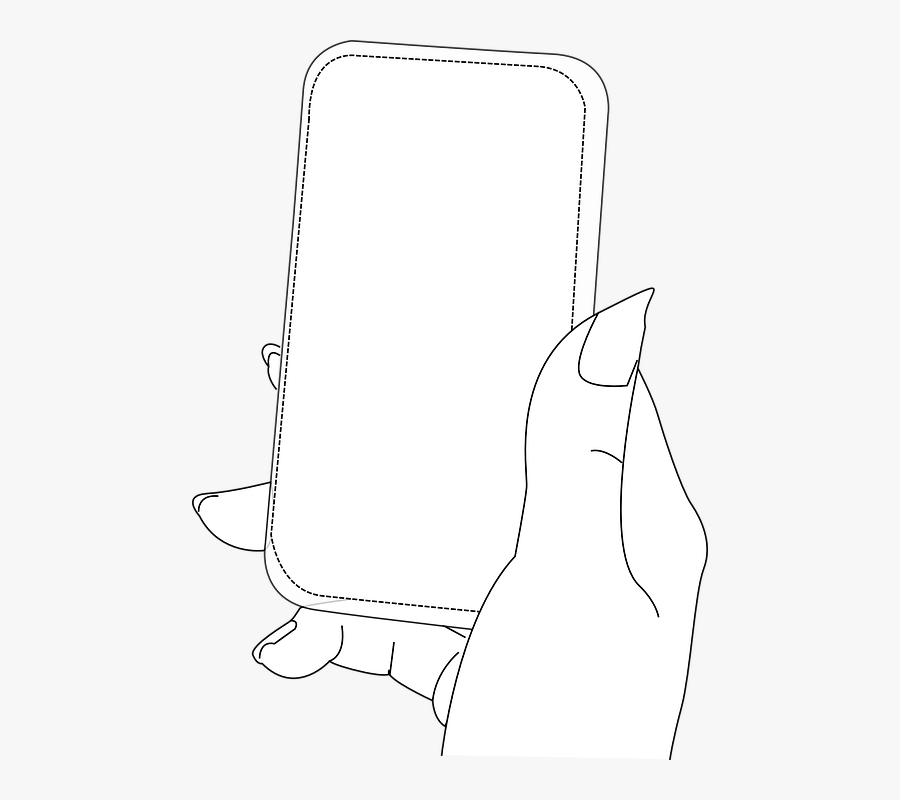 Smart Phone, Hand, Female, Blank, Screen, Technology - Female Hand Holding Phone Transparent, Transparent Clipart