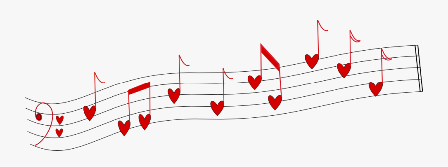 Music Notes And Hearts, Transparent Clipart