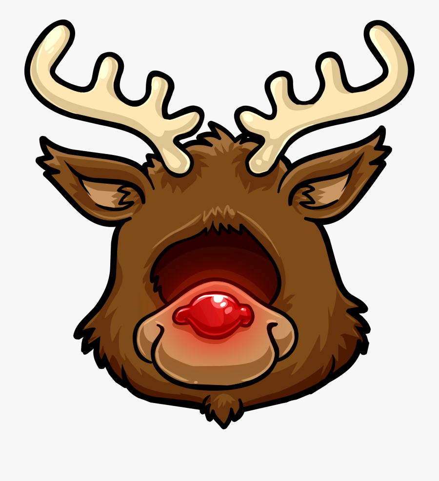 Reindeer Head - Club Penguin Reindeer, Transparent Clipart
