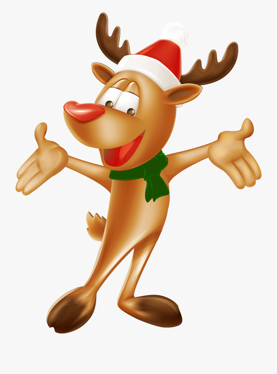 Christmas Deer Png Clipart Transparent Png , Png Download - Christmas Transparent Background Deer Png, Transparent Clipart