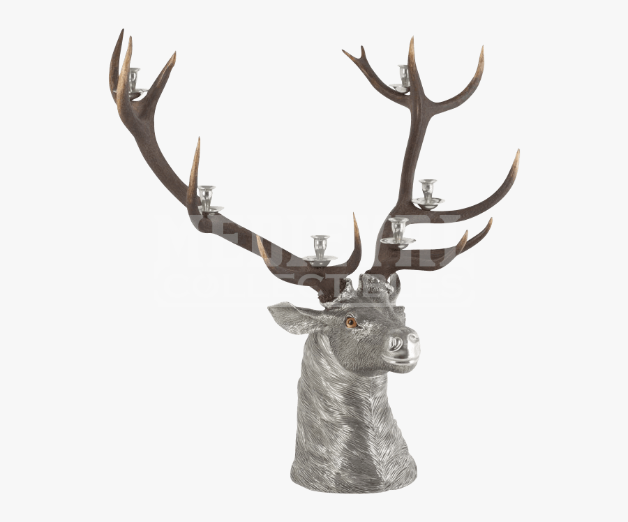 Transparent Elk Head Clipart - Candlestick, Transparent Clipart