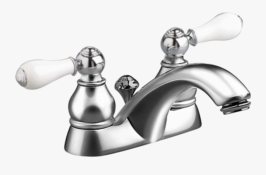 Transparent Water Faucet Clipart Black And White - Bathroom Faucets With Porcelain Handles, Transparent Clipart
