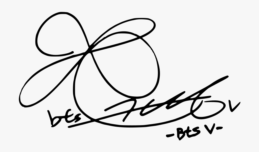 Clip Art File V Signature Svg Bts V Signature Free Transparent Clipart Clipartkey
