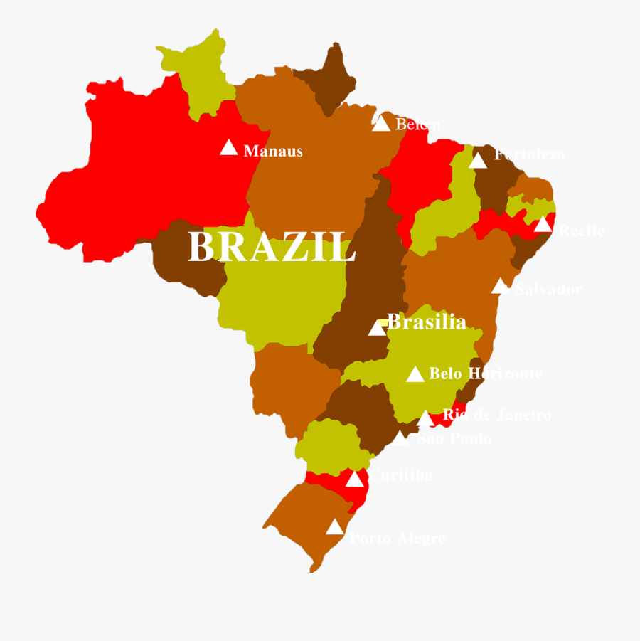 Brazil Map Clipart - United Nations And Brazil, Transparent Clipart