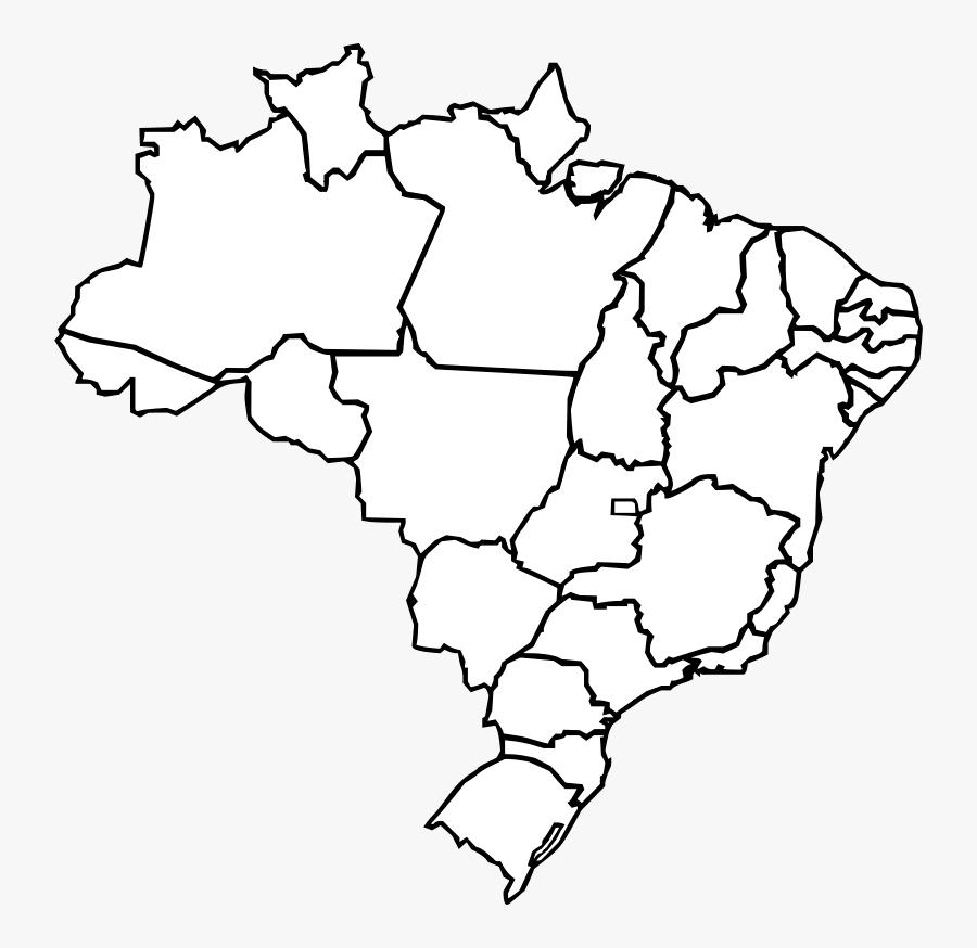 Map Of Brazil - Cidade E Estado Do Brasil, Transparent Clipart