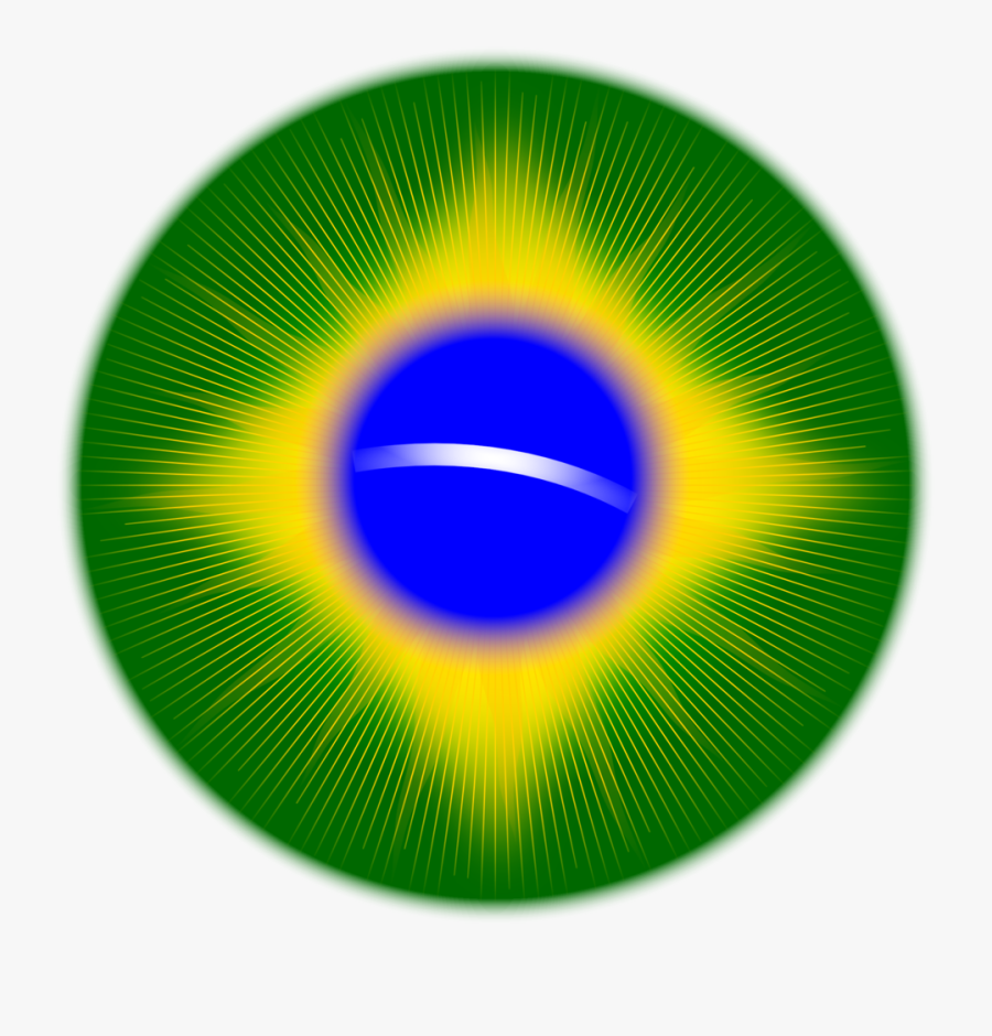 Rounded Brazil Flag - Flag Of Brazil, Transparent Clipart