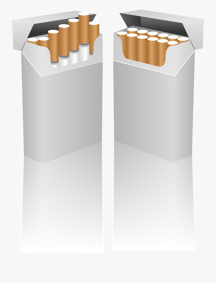 Cigarettes Filter Fags Smoking Png Image - Cartoon Box Of Fags, Transparent Clipart