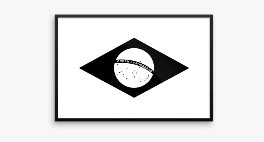 Brazil Black And White Flag Logo, Transparent Clipart