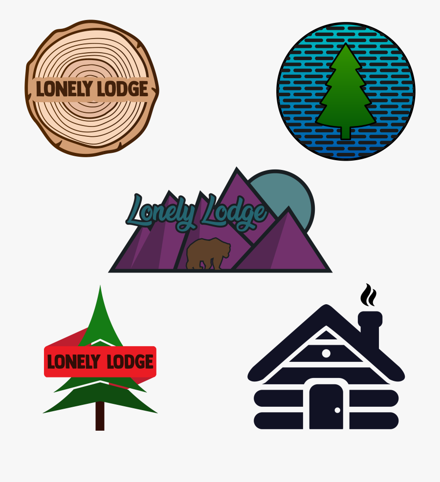 Lonely Lodge Logo Art, Transparent Clipart