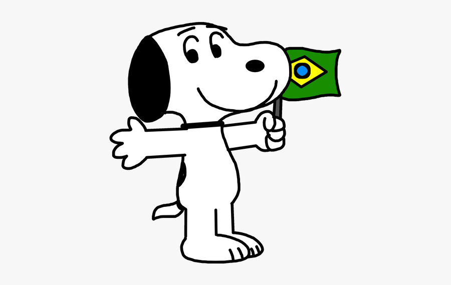 Snoopy With Brazil Flag - Snoopy In Brazil, Transparent Clipart