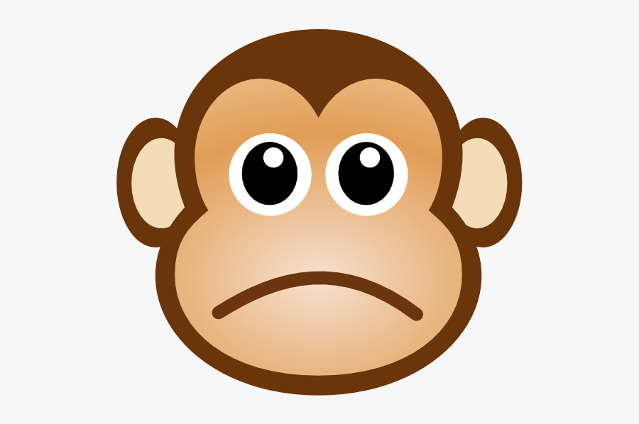 Sad Monkey Clip Art At Clker - Sad Monkey Face Cartoon, Transparent Clipart