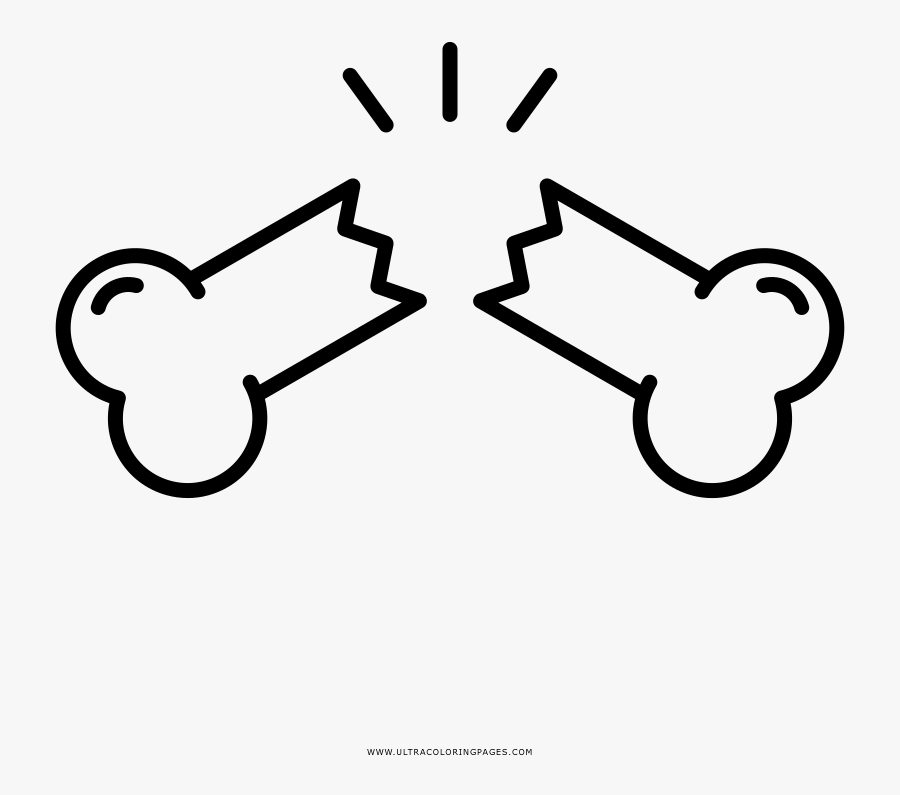 Bone Fracture Drawing Osteoporosis Coloring Book - Transparent Broken Bone Icon, Transparent Clipart