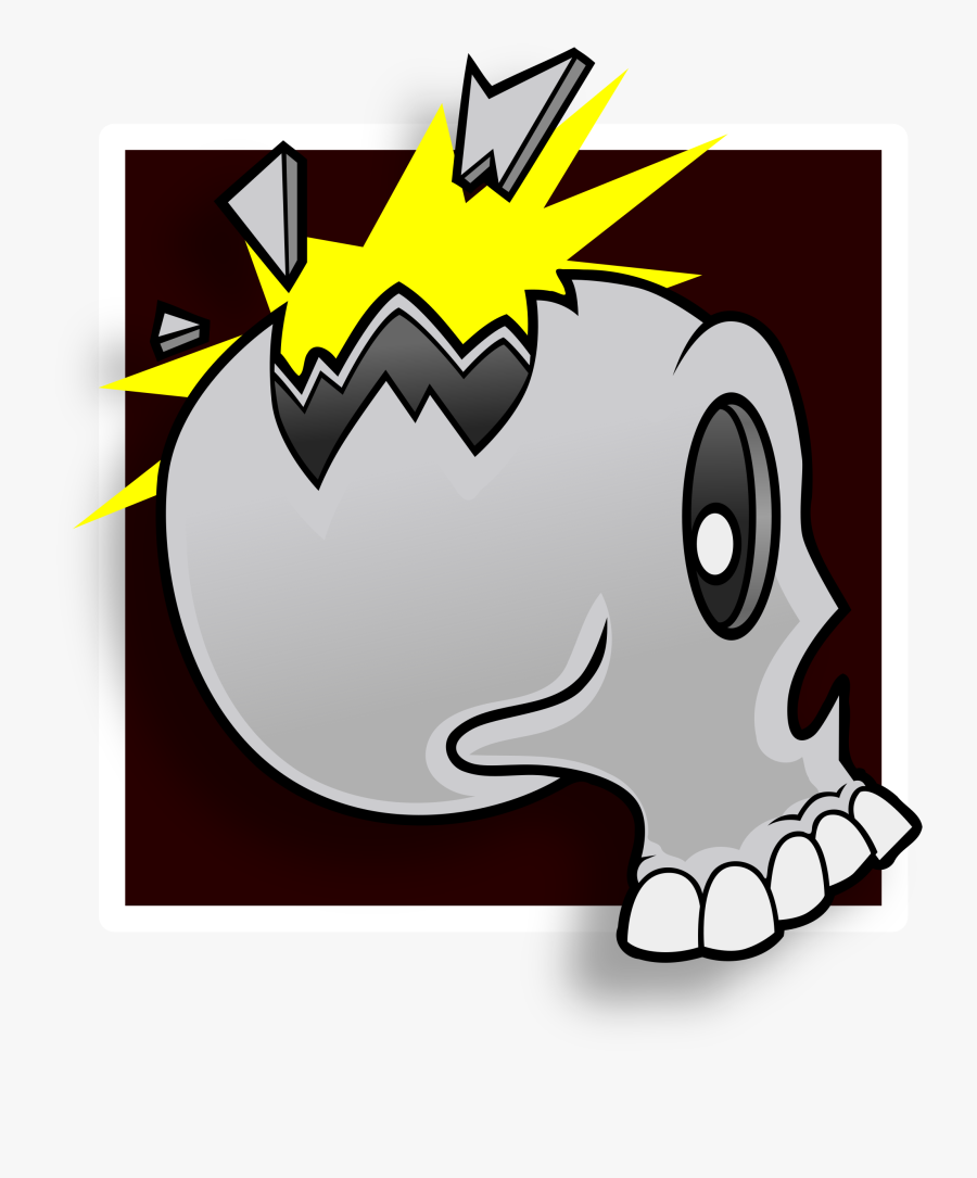 Wing,carnivoran,symbol - Broken Skull Png, Transparent Clipart