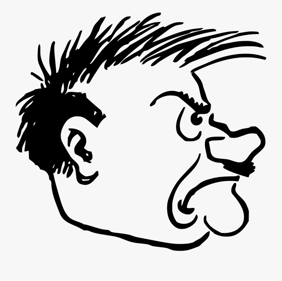 Hair Clipart Side View - Faces Side View Cartoon, Transparent Clipart