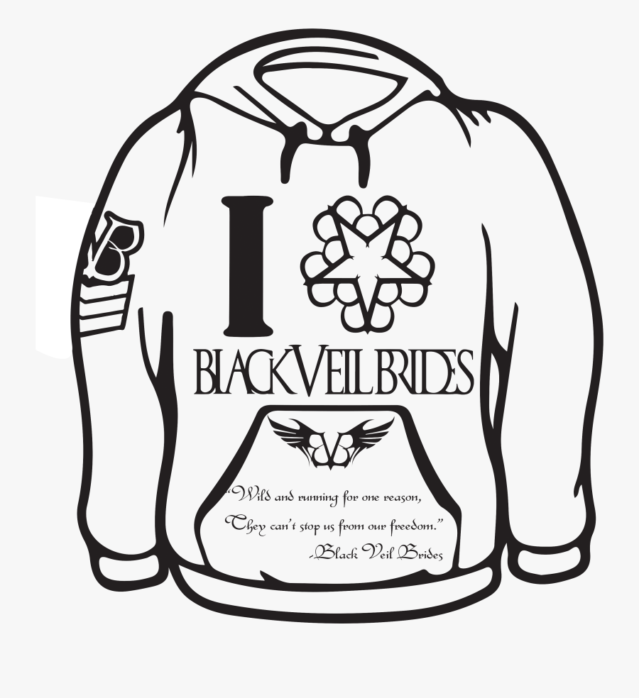 Black Veil Brides Hoodie Design - Black Veil Brides, Transparent Clipart