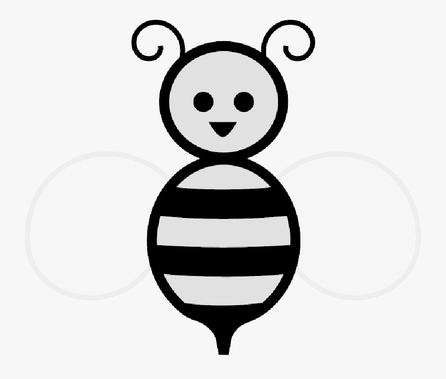 Shapes Clipart Cute - Clip Art Outline Bee, Transparent Clipart
