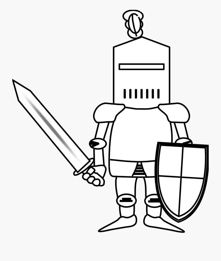 Transparent Night Clipart Black And White - Dibujos De Caballeros Faciles, Transparent Clipart