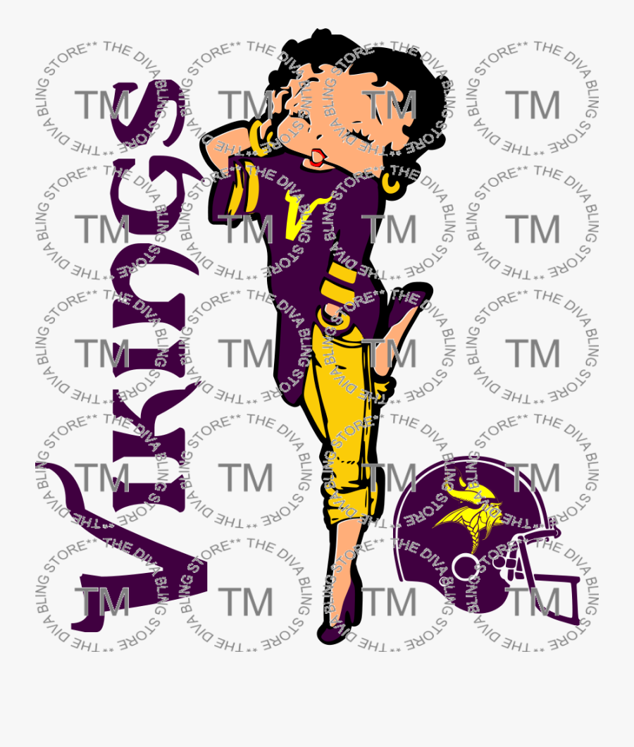 Transparent Clipart Betty Boop - Minnesota Vikings, Transparent Clipart