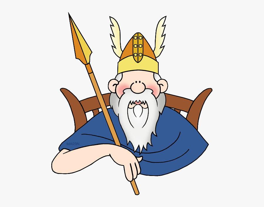 Odin - Viking God Odin Cartoon, Transparent Clipart