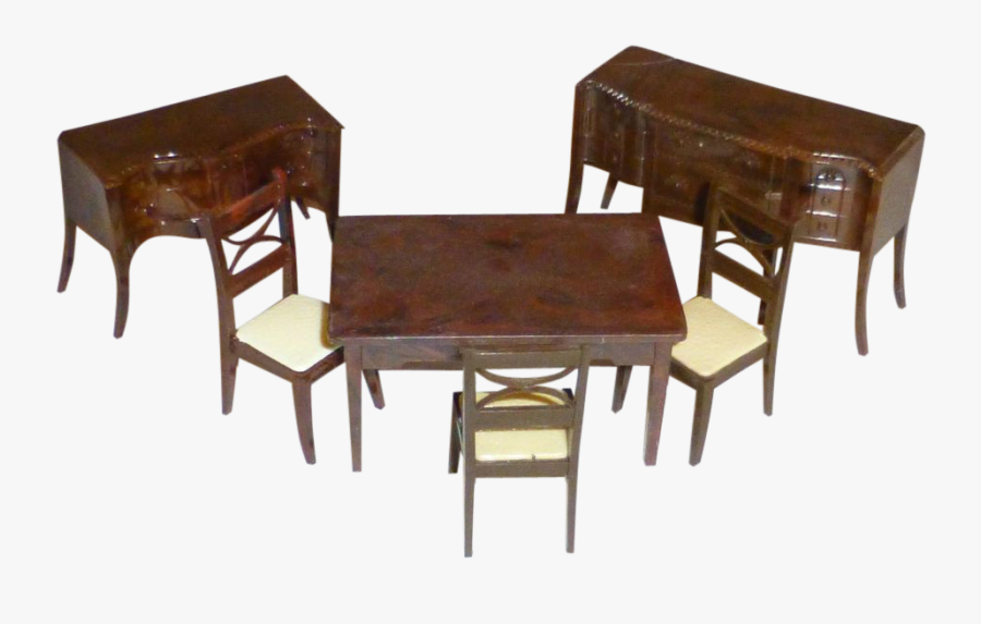 Vintage Renwal Doll House Dining Room Set Furniture - Kitchen & Dining Room Table, Transparent Clipart
