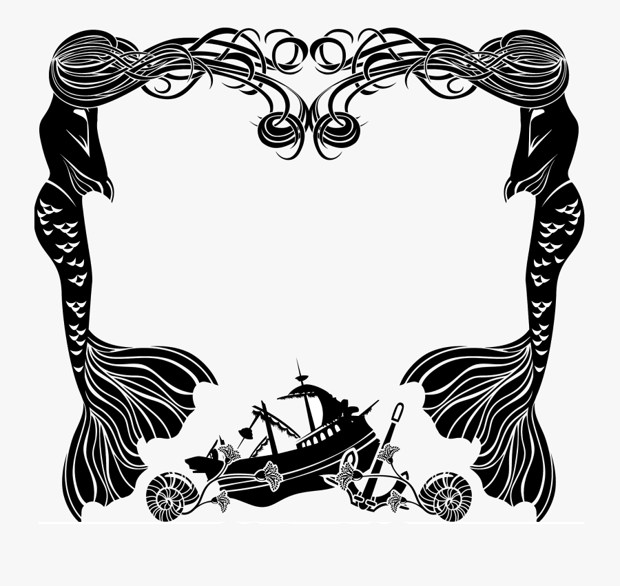 Stencil The Little Mermaid Siren - Capa De Celular Sereia, Transparent Clipart