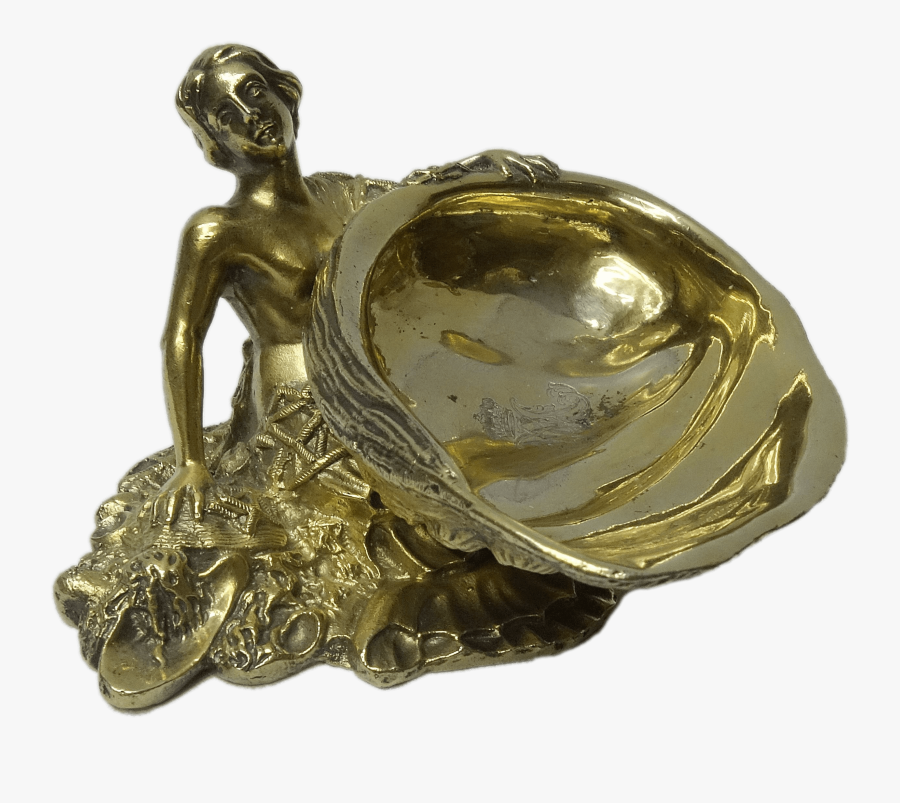 Siren Silver Dish - Statue, Transparent Clipart