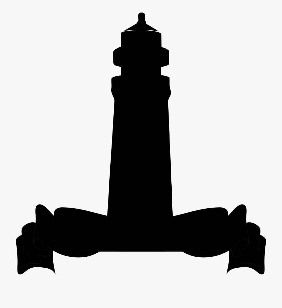 Clip Art Silhouette - Lighthouse, Transparent Clipart