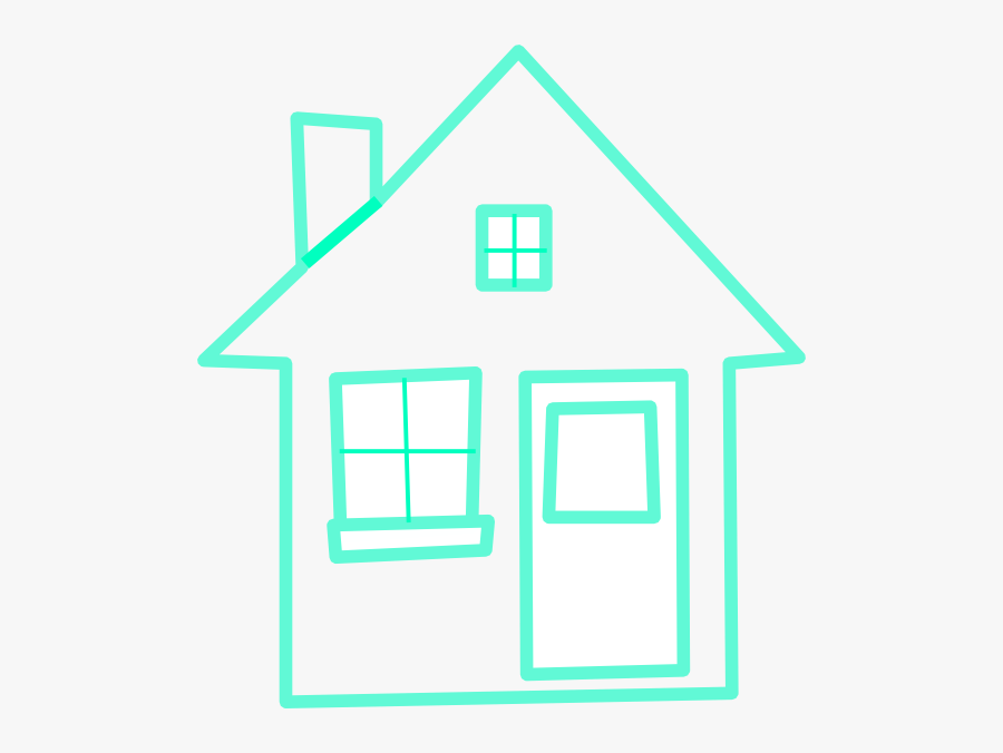 Very Light Turquoise House Svg Clip Arts - Triangle, Transparent Clipart