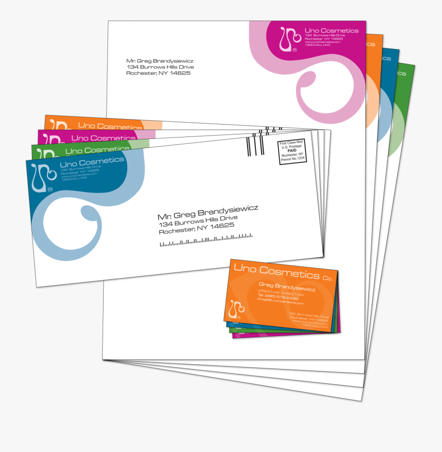 Uno Cosmetics Stationary Design - Letterhead Png, Transparent Clipart