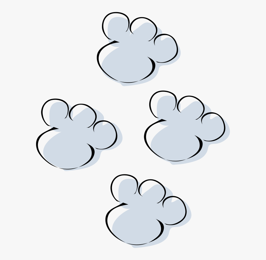 Free Clip Art "architetto Orme Sulla Neve - Snow Footprint Cartoon, Transparent Clipart