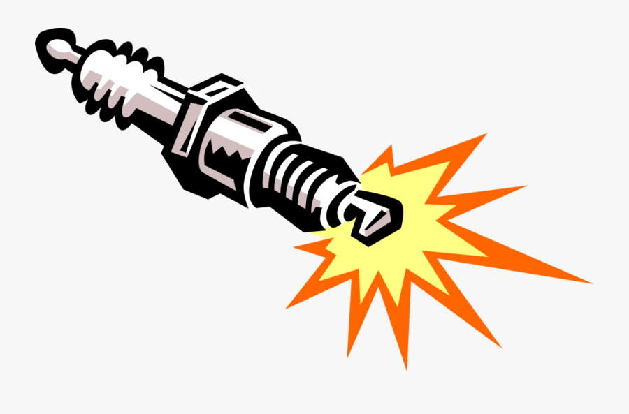 Vector Illustration Of Spark Plug Ignition System To - Spark Plug Vector Png, Transparent Clipart