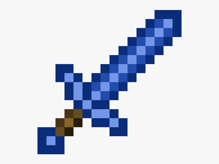 Espada De Lapislázuli - Minecraft Lapis Lazuli Sword, Transparent Clipart