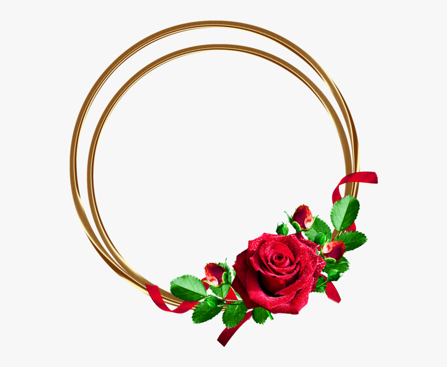 Rose Flower Clip Art - Red Flower Wreath Png, Transparent Clipart
