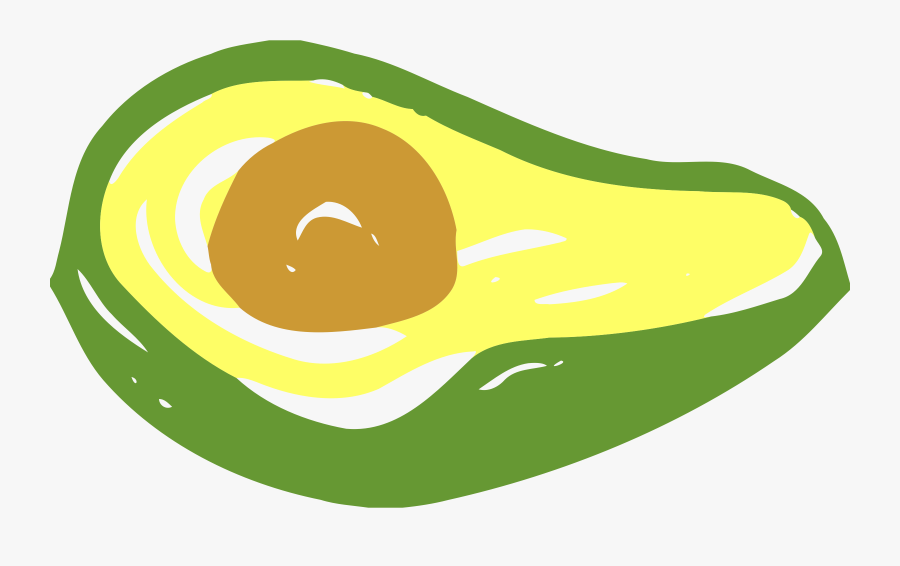 Avocado Clipart Avacodo - Sketched Avocado, Transparent Clipart
