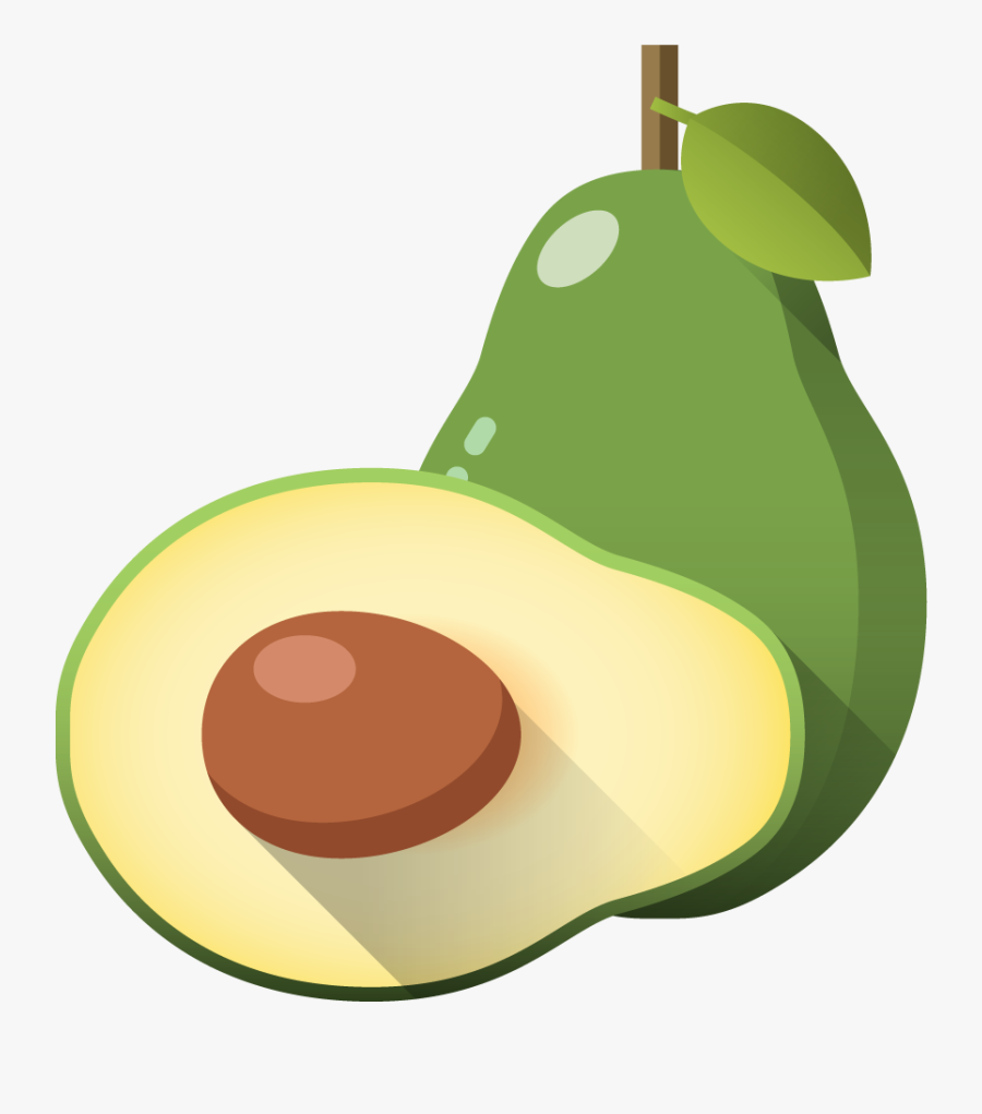 Clip Art Avocado Cartoon - Cartoon, Transparent Clipart