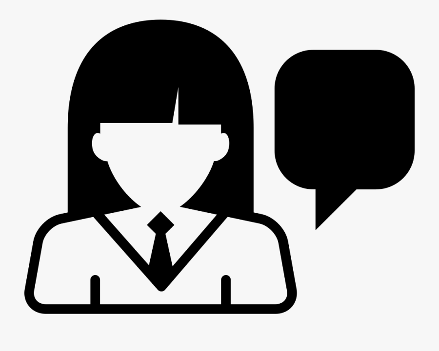 Girl Talking Comments - Girl Thinking Icon Png, Transparent Clipart