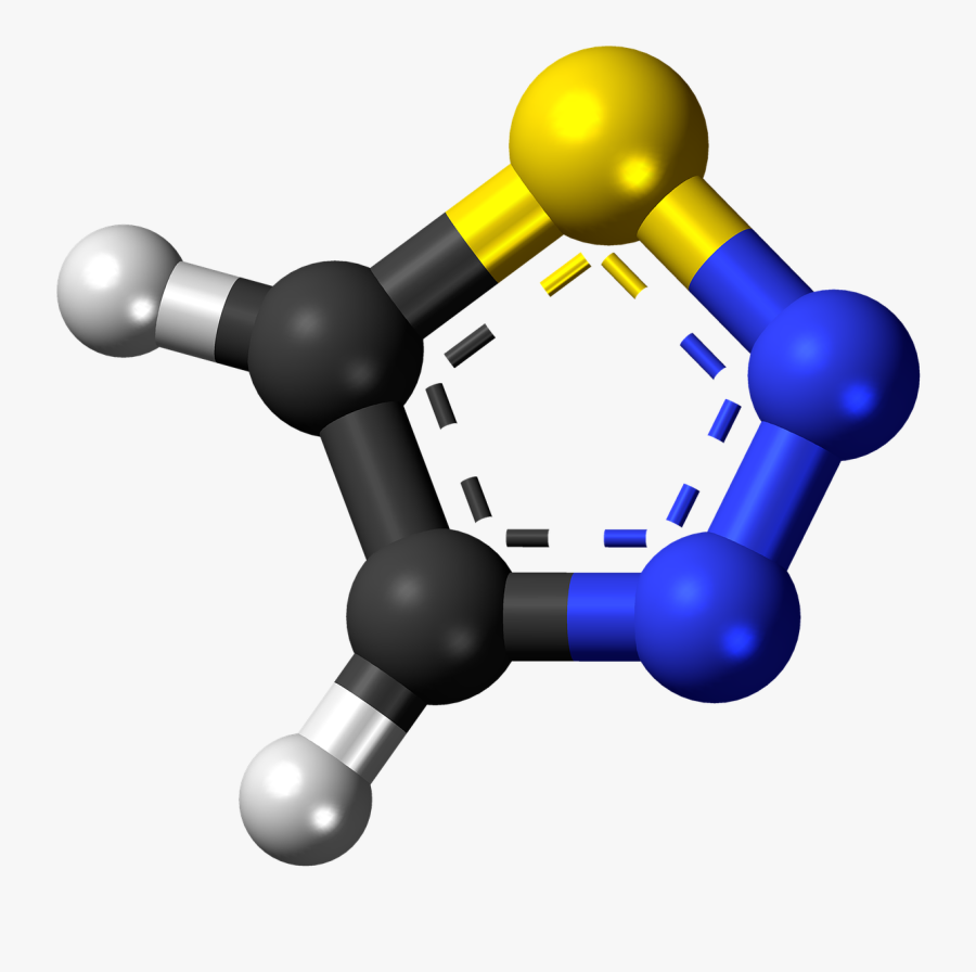 Thiadiazole Aromatic Ball Free Picture - 1 3 4 Thiadiazole 3d, Transparent Clipart