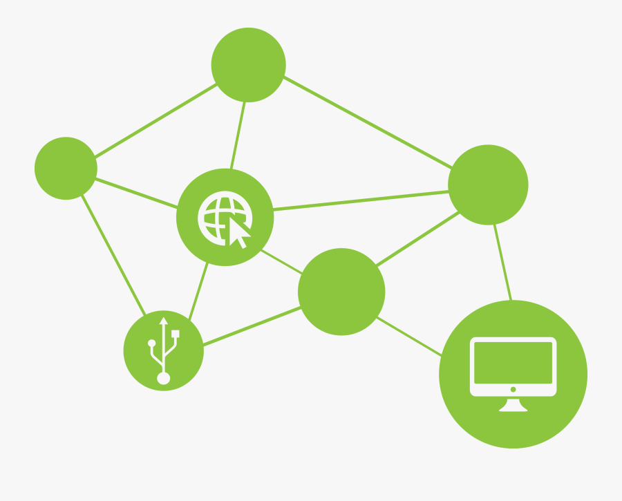 Green Network Icon Png, Transparent Clipart