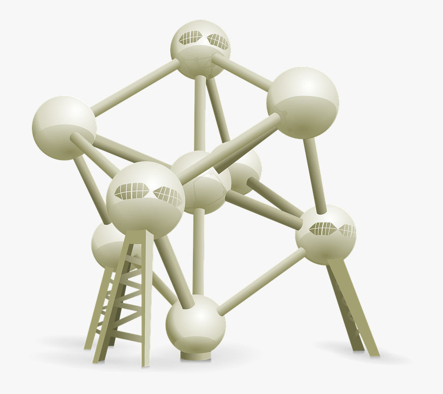 Atomium, Brussels, Expo, Chemistry, Organic, Depicting - Atomium Belgium Png, Transparent Clipart